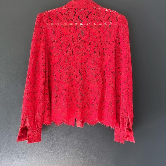 L’agance Red Lace Shirt (Jenica Blouse) - Picture 4 of 5